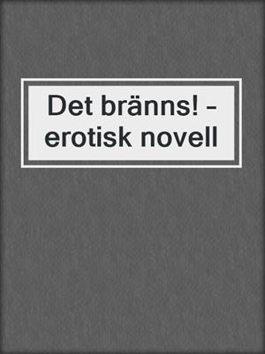 cover image of Det bränns! – erotisk novell