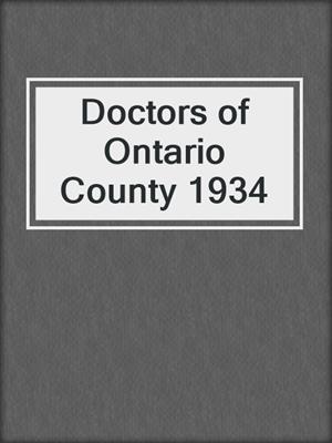Doctors of Ontario County 1934