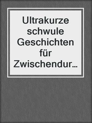 cover image of Ultrakurze schwule Geschichten für Zwischendurch